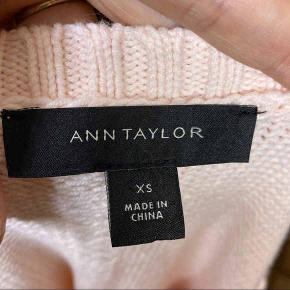 AnnTaylor Pink Knotted Sweater with Side Bow Knots XS fits like a M - Picture 6 of 9